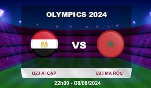 Soi kèo U23 Ai Cập vs U23 Ma Rốc